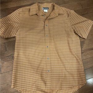 Columbia Men's Casual Brown Checkered Shirt